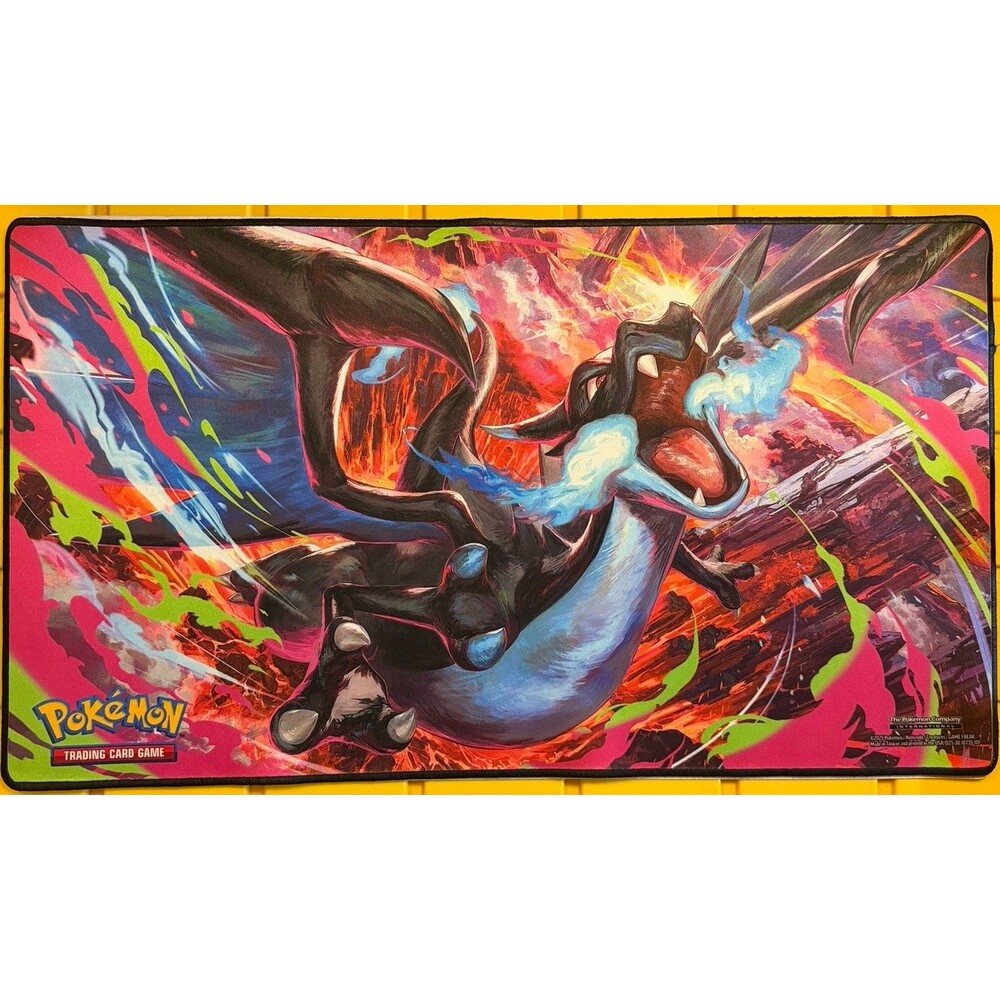Pokemon Phantasmal Flames Charizard MEGA X UPC Play Mat Rubber Playmat/Desk Mat